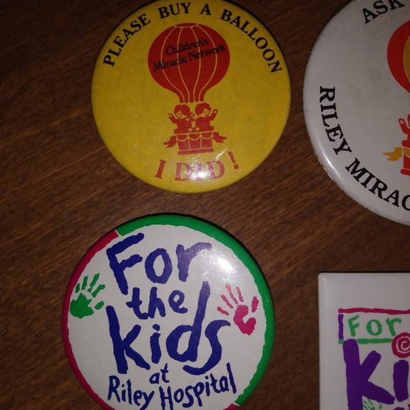 Riley Children's Hospital Pin Back Buttons - Picture 3 of 7
